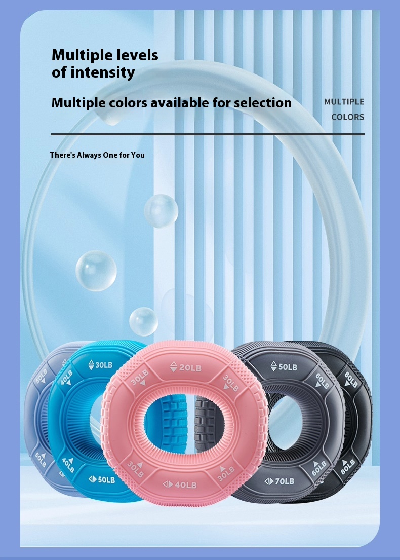 Silicone Grip Ring Decompression Decompression Building Up Arm Muscles Training Five Finger Strength Rehabilitation Grip Strength Exercise Hand Strength Equipment