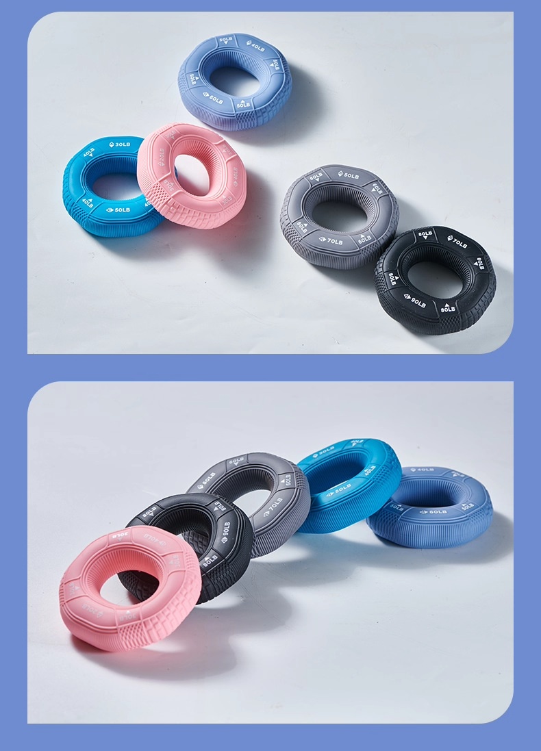 Silicone Grip Ring Decompression Decompression Building Up Arm Muscles Training Five Finger Strength Rehabilitation Grip Strength Exercise Hand Strength Equipment