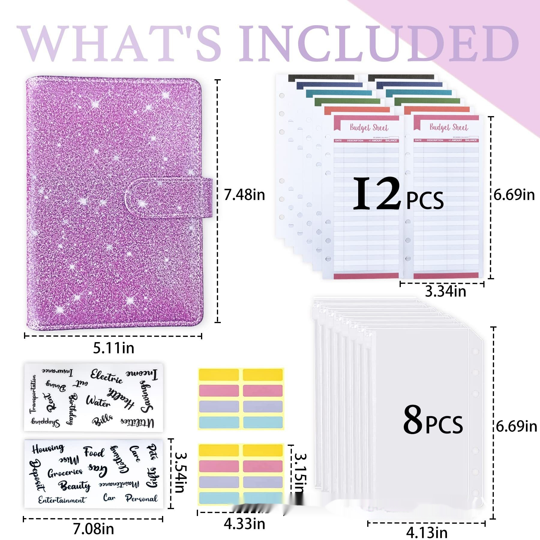 A6 Loose-leaf Macaron Notebook Leather Loose Spiral Notebook Cash Budget Journal Book 6