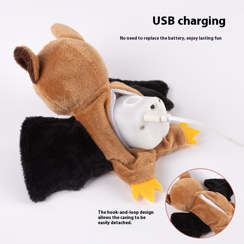 Pet Electric Sound Cat Plush Toy Rechargeable