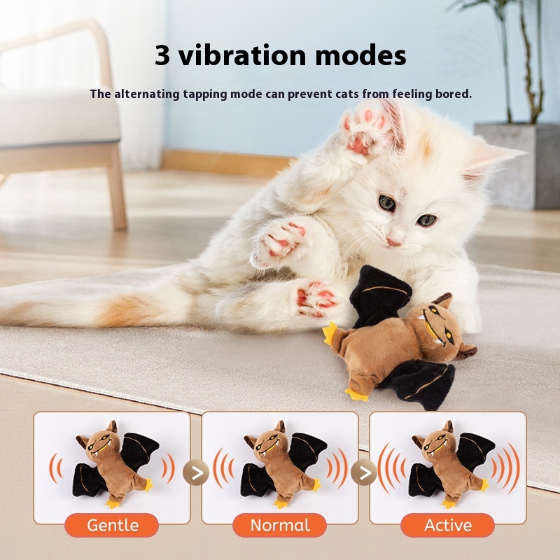 Pet Electric Sound Cat Plush Toy Rechargeable