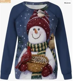 Christmas European And American Women Printed Crew Neck Sweatshirt - Mw27 - View 1