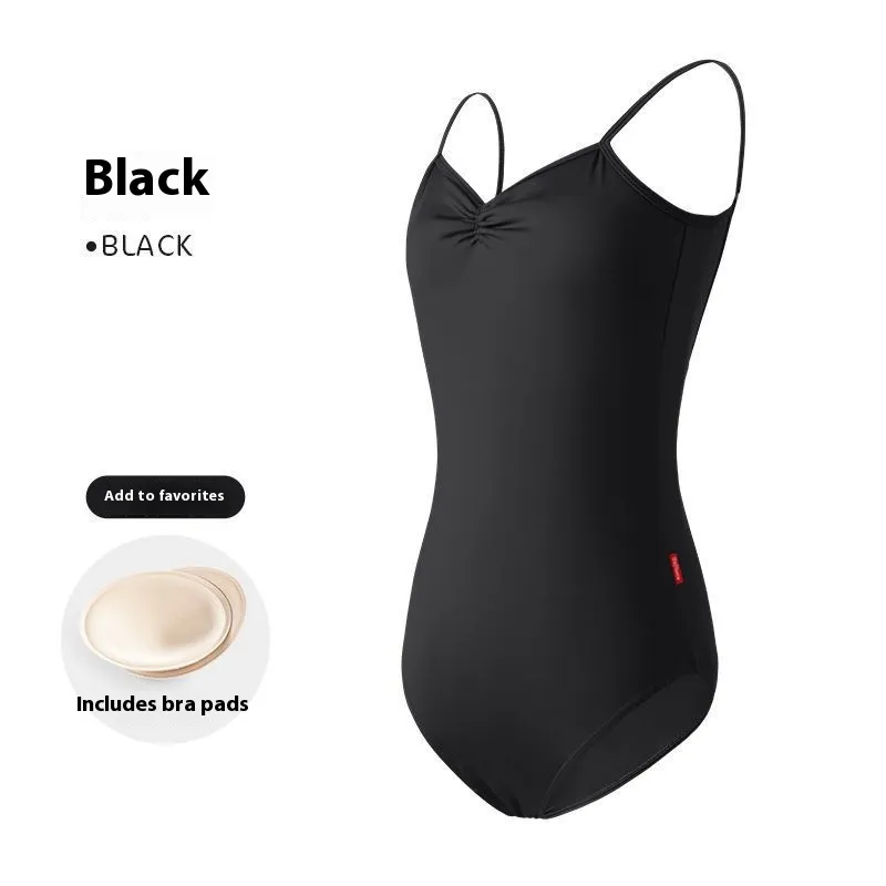 Ballet One-piece Women's Sling Exercise Clothing - Black