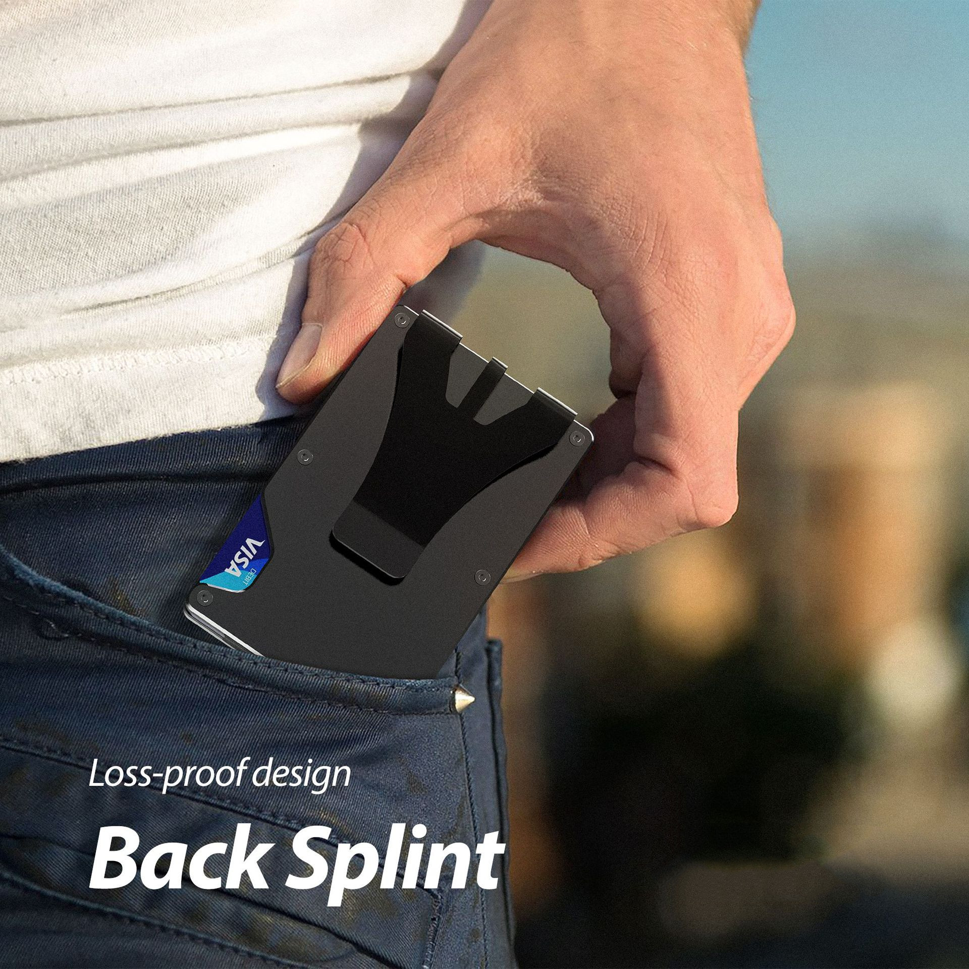 New Built-in Tracker Wallet Anti-theft Swiping
