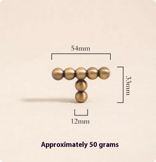 Retro Bronze Pearl Brass Handle Creative Light Luxury - Bronze
