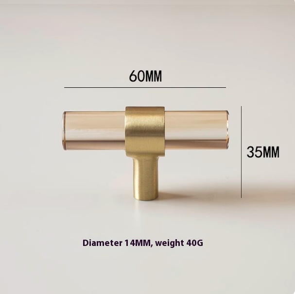 Brass Faux Crystal Champagne Wardrobe Door Handle Champagne - Shop at LoveMi