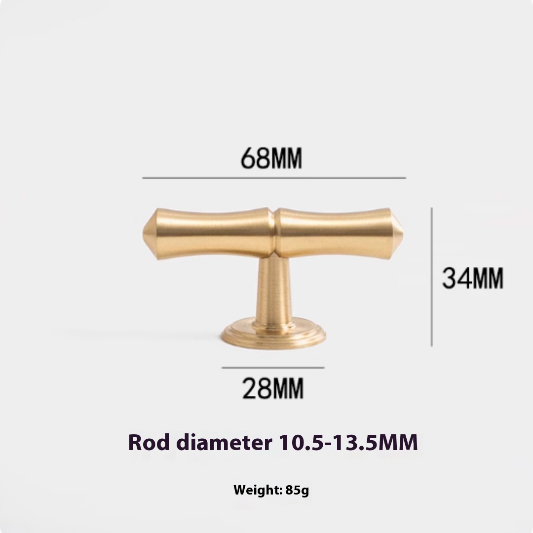 Brass Wardrobe Door Handle Simple Cabinet Handle Gold - Shop at LoveMi