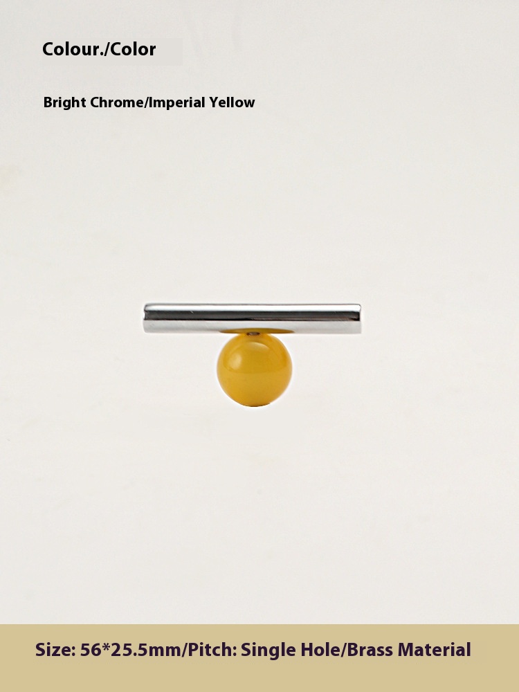 Original Design Brass Crystal Nordic Cabinet Door Wardrobe Shoe Cabinet Furniture Silver Small Handle Silver Yellow Single Hole - Shop at LoveMi