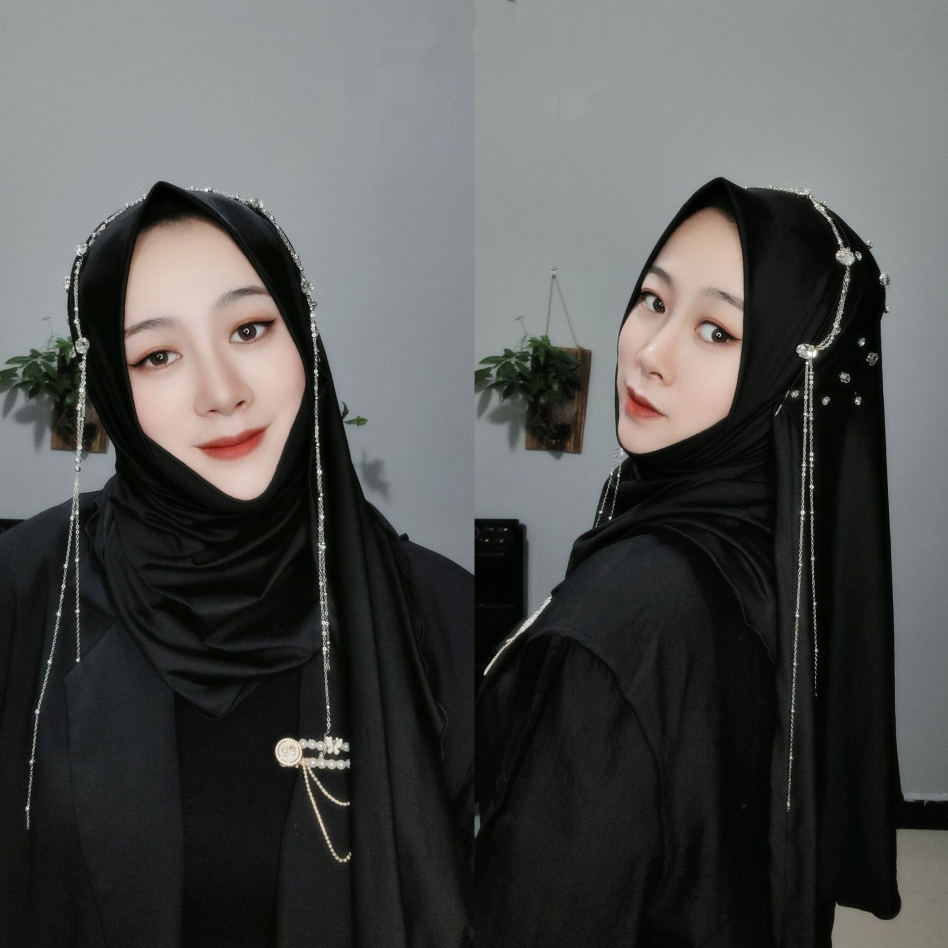 Milk Silk Double-sided Tassel Heavy Industry Winding Towel New Scarf – Black