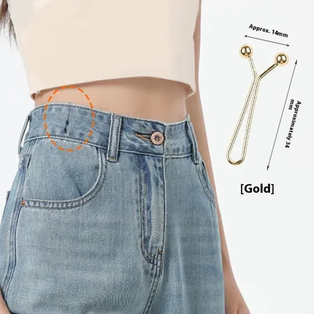 Scarf Clip Silk Scarf Clip T shirt Corner Trimming Pants Waist Trimming Trousers Cuff Tightening Fixing Clip U Gold - Shop at LoveMi
