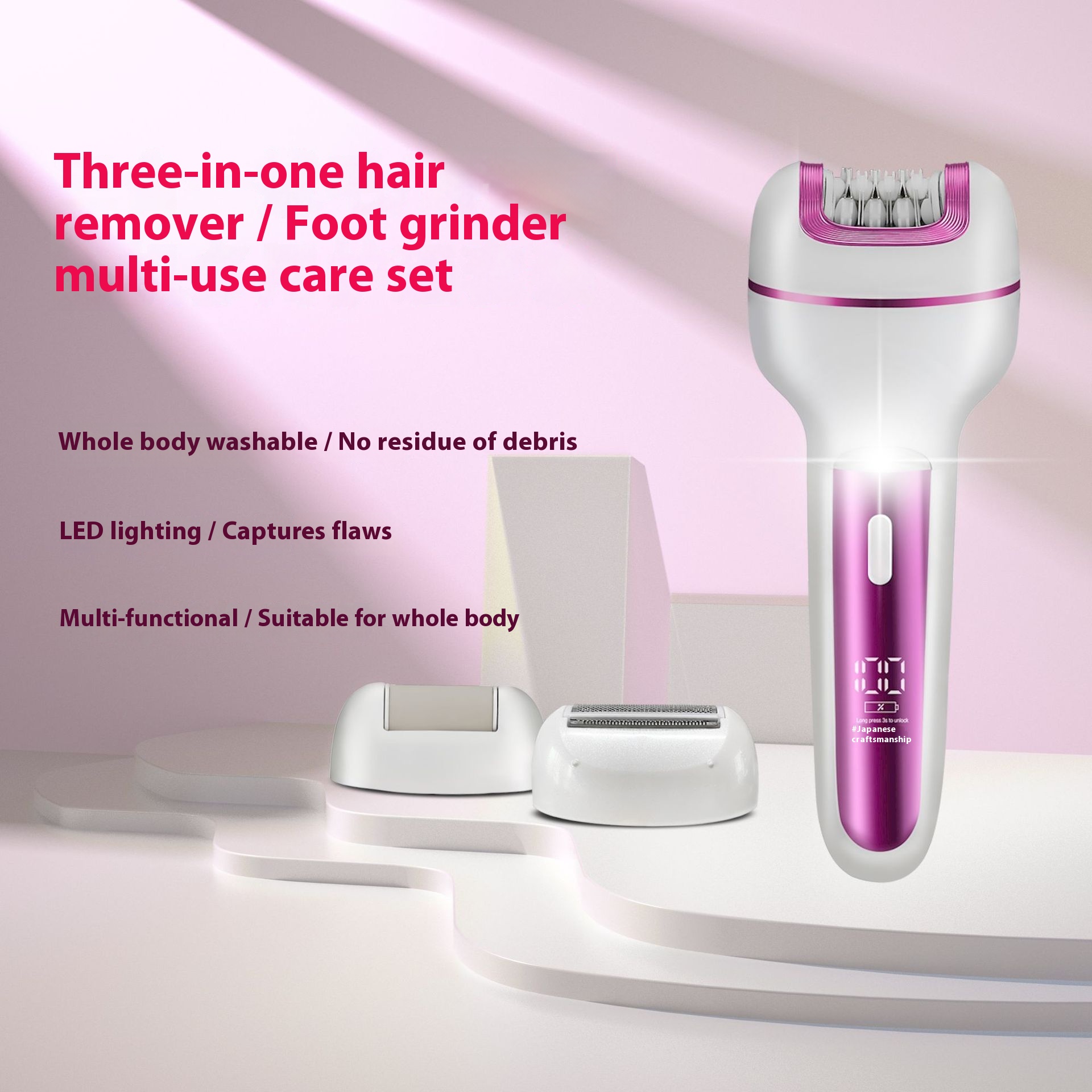 Three-in-one Ladies Electric Depilator Lady Shaver