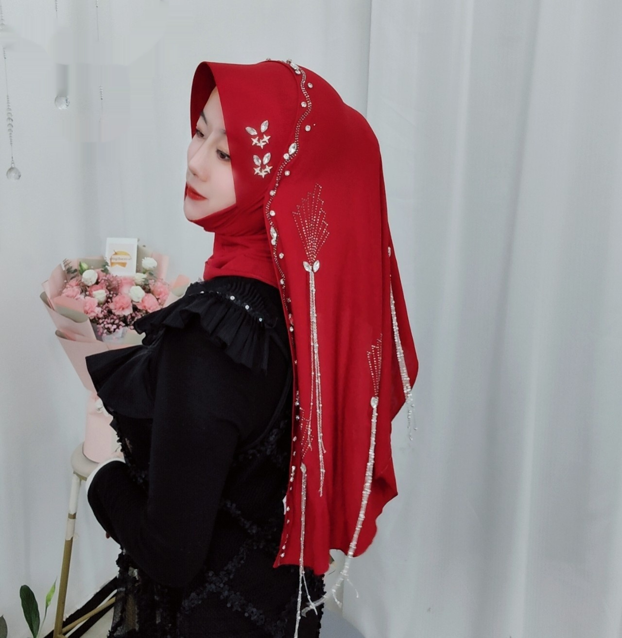 Hard Brim Wrap Towel Meteor Tassel Wrap Towel