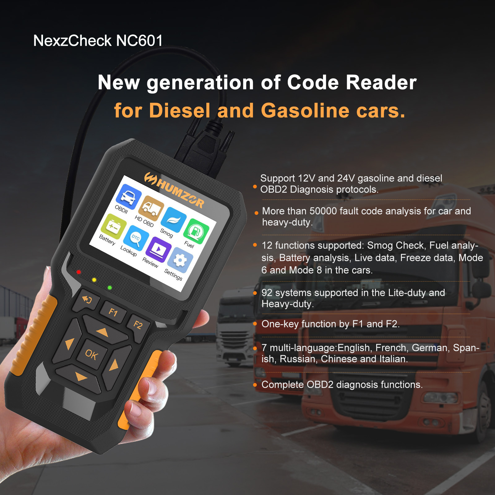 NC601 12v-24v Engine Code Reading Card Decoder