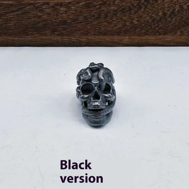 Fashion Double Snake Skull Pendant Accessories Black - Shop at LoveMi