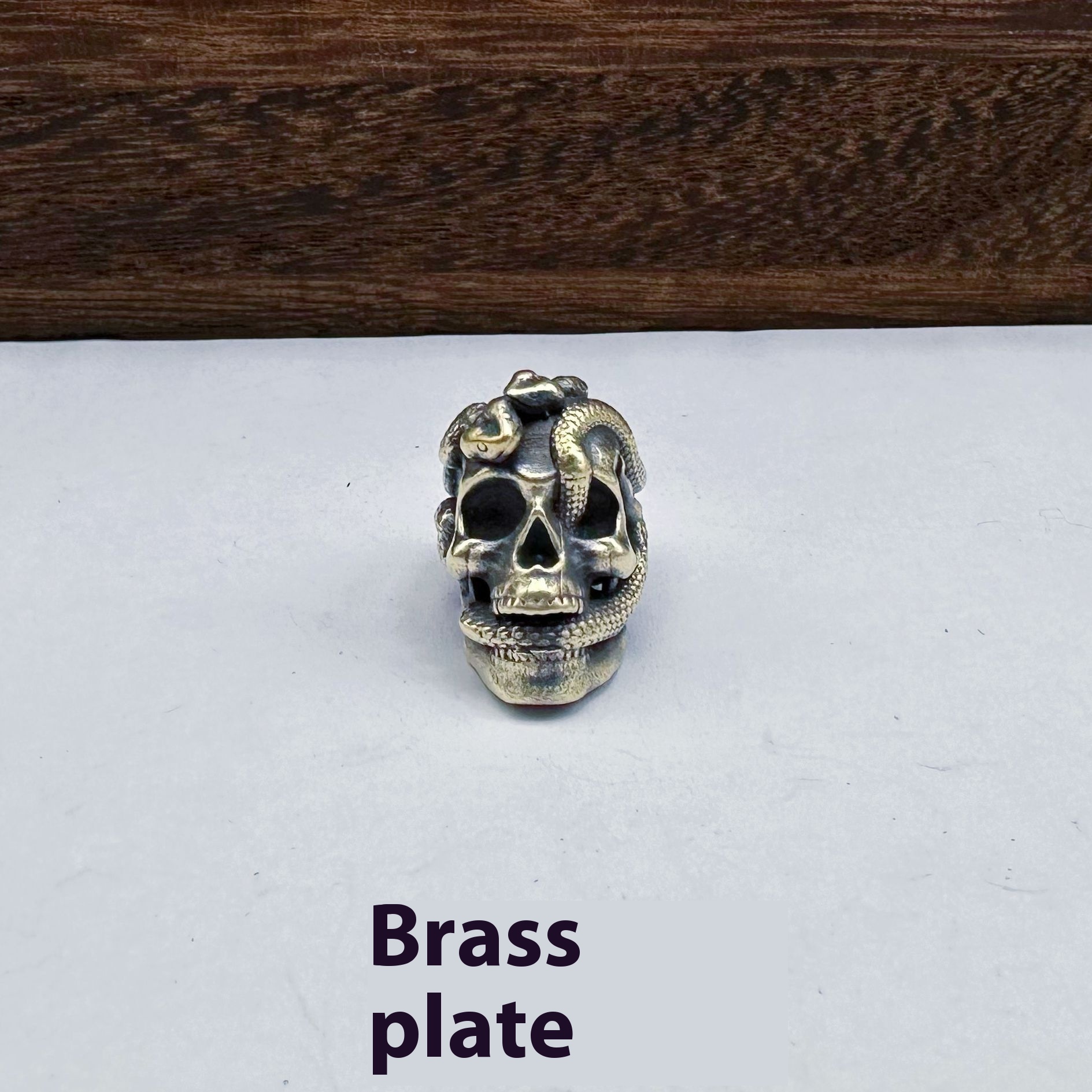 Fashion Double Snake Skull Pendant Accessories Brass - Shop at LoveMi