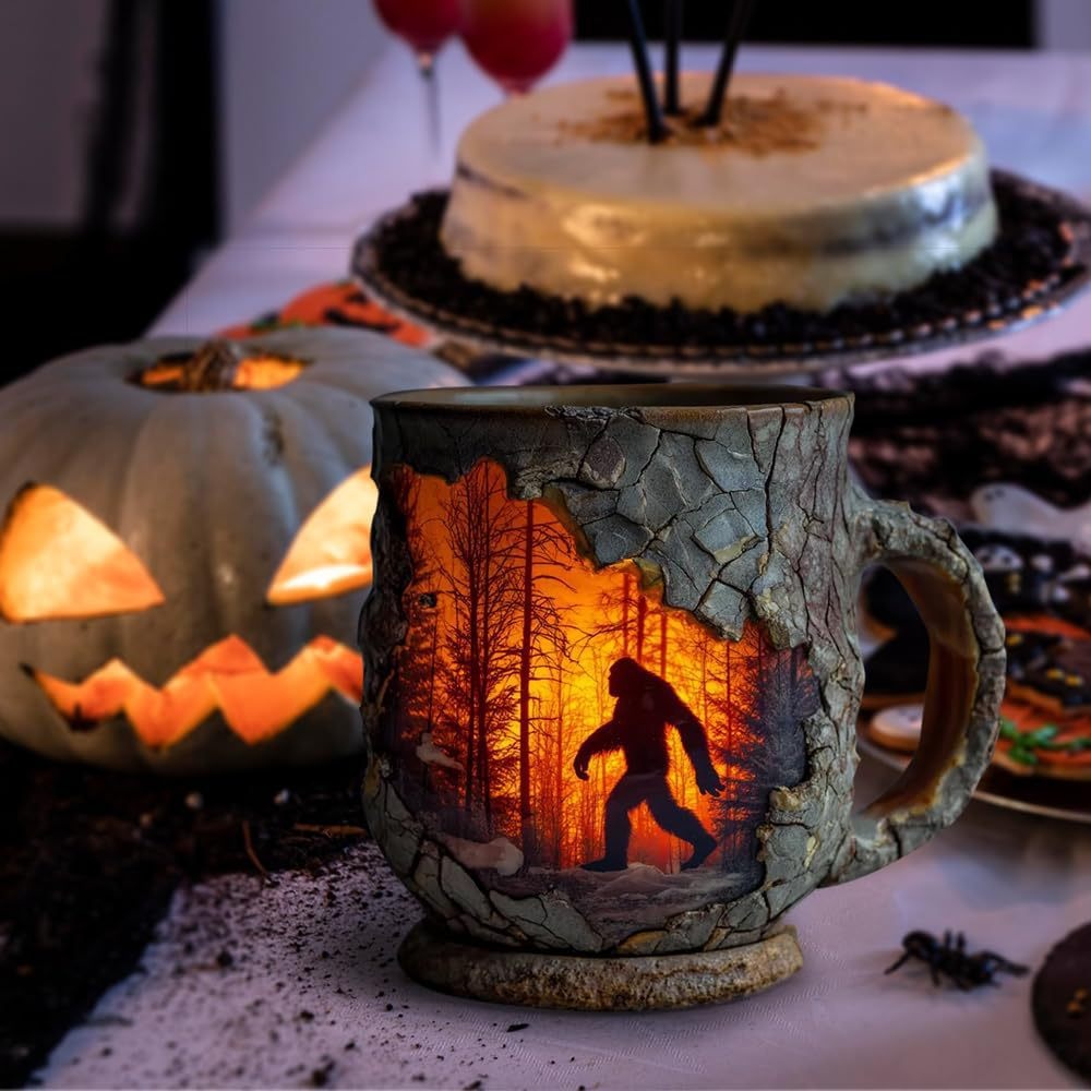 Resin Bigfoot Forest Flame Mark Cup