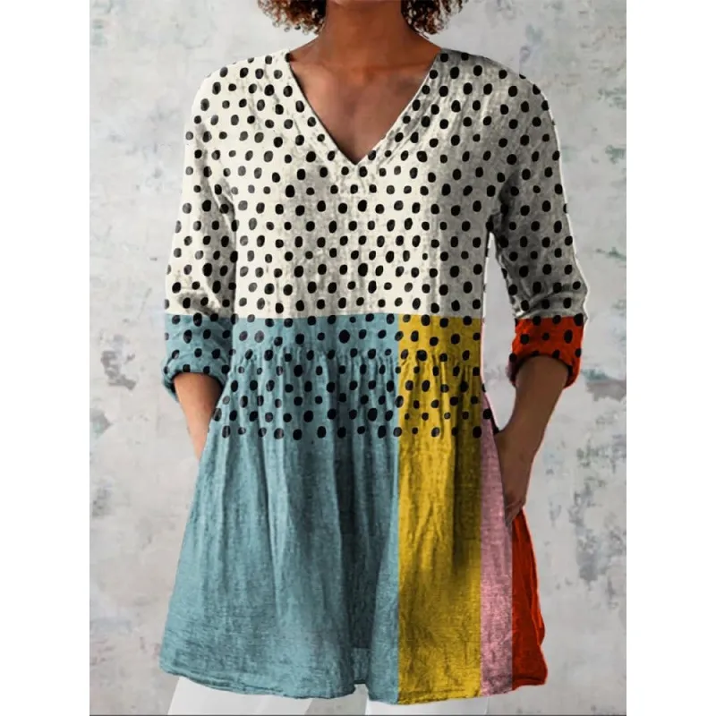Female Creative Fish Pattern Vacation Style Dress - Bx169056162919-M