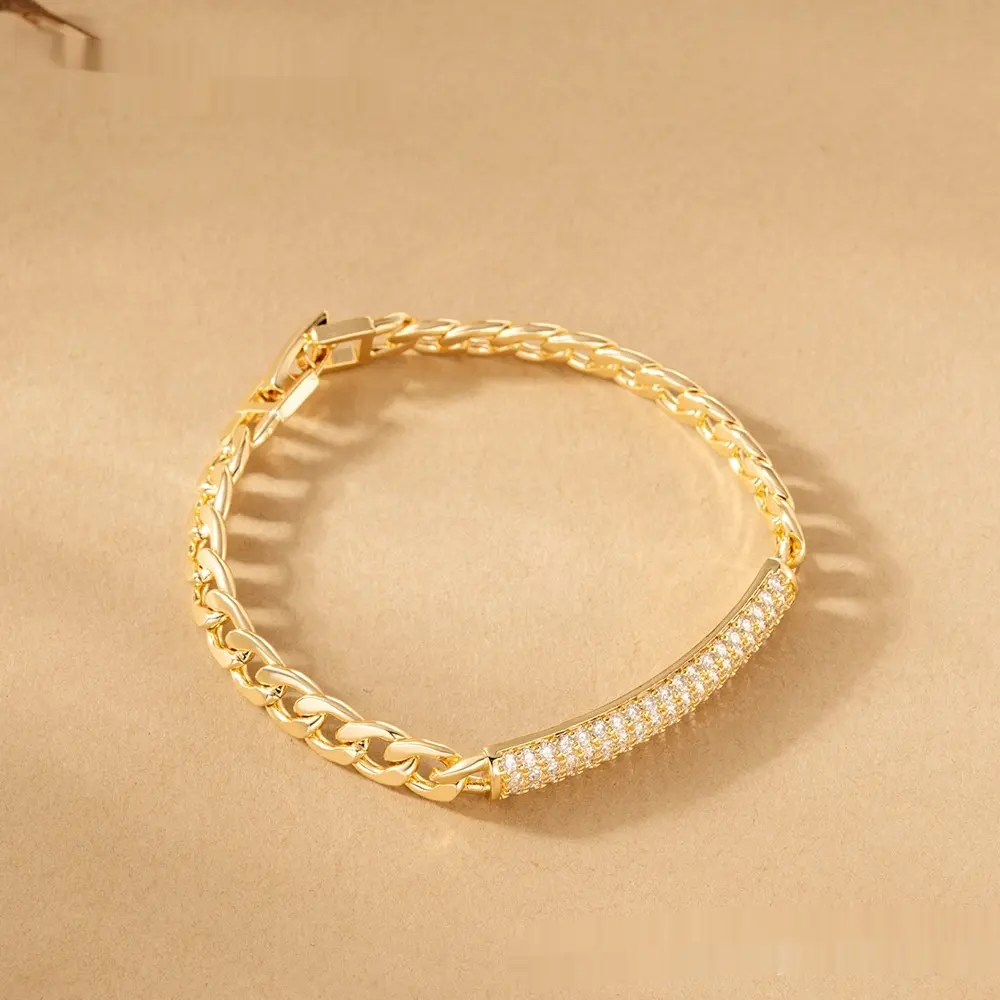 Gorgeous Dinner Ornament Zircon Inlaid Atmospheric Bracelet