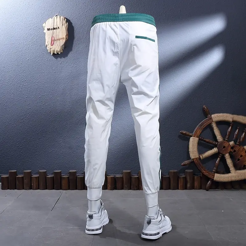 Ice Silk Breathable Stretch Slim-fitting Ankle-tied Skinny Sports Pants