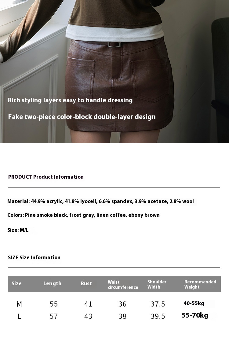 Figurbetonter langer Strickpullover – Frontansicht