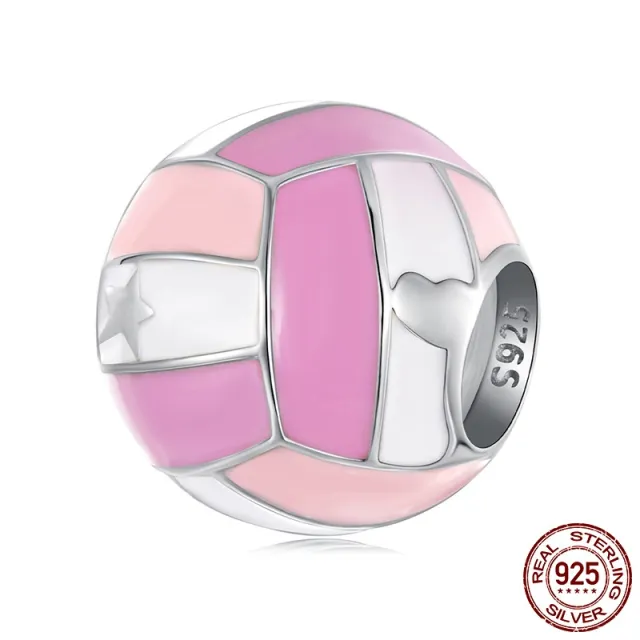 Volleyball Diy Bead Accessories S925 Sterling Silver Scattered Beads Scc3084 - Shop at LoveMi