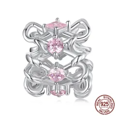 S925 Sterling Silver Bow Spacer Beads Diy Bracelet String Beads - Scc3085 - View 1
