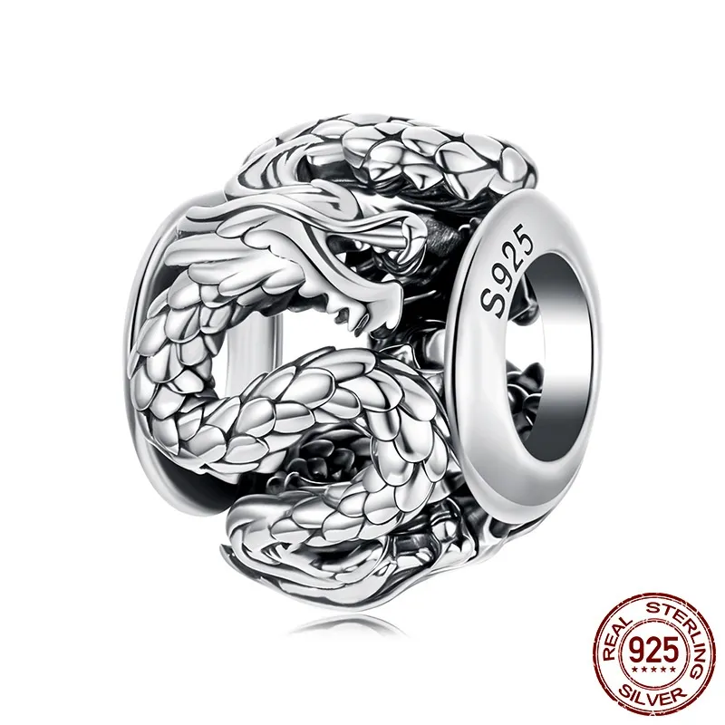 Flying Dragon Diy Accessories S925 Sterling Silver Mysterious Lucky Beads - Scc3079
