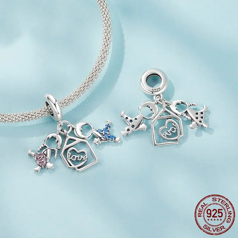 S925 Sterling Silver Boys And Girls Pendant