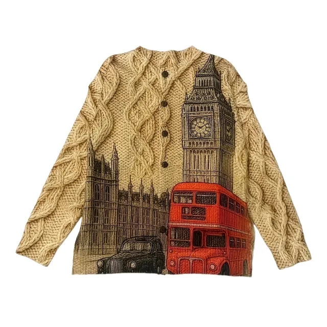 Color Printed Light And Transparent Sweater 1 Style - Shop at LoveMi