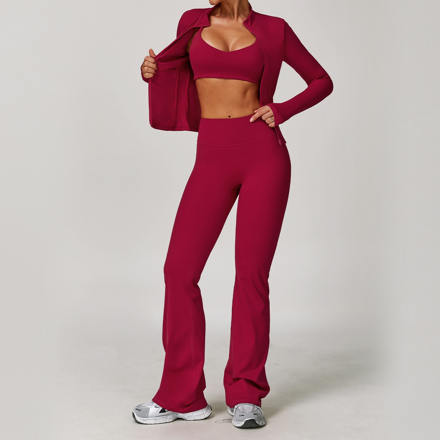 Tight Quick-drying Fitness Yoga Outdoor Running Sports Three-piece Suit