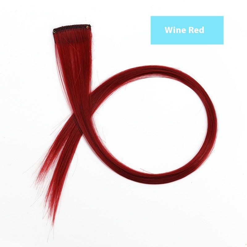 Color Hair Hanging Ear Dyed Wig Set Hair Extension Color Stripes Hot Color 13