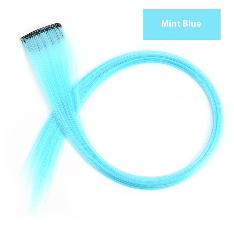 Color Hair Hanging Ear Dyed Wig Set Hair Extension Color Stripes Hot Color 10