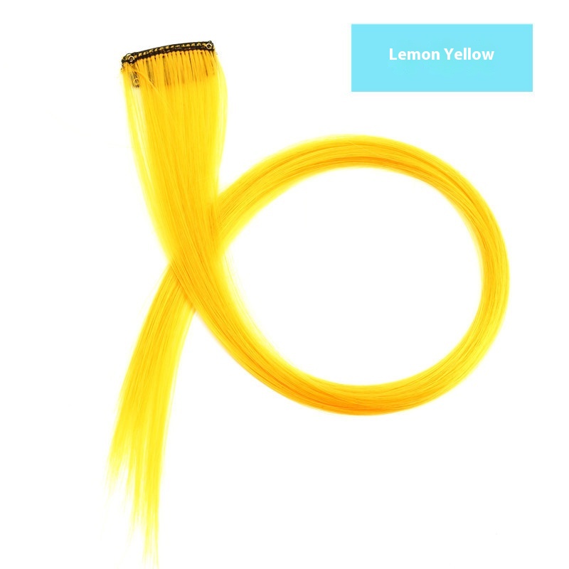 Color Hair Hanging Ear Dyed Wig Set Hair Extension Color Stripes Hot Color 22