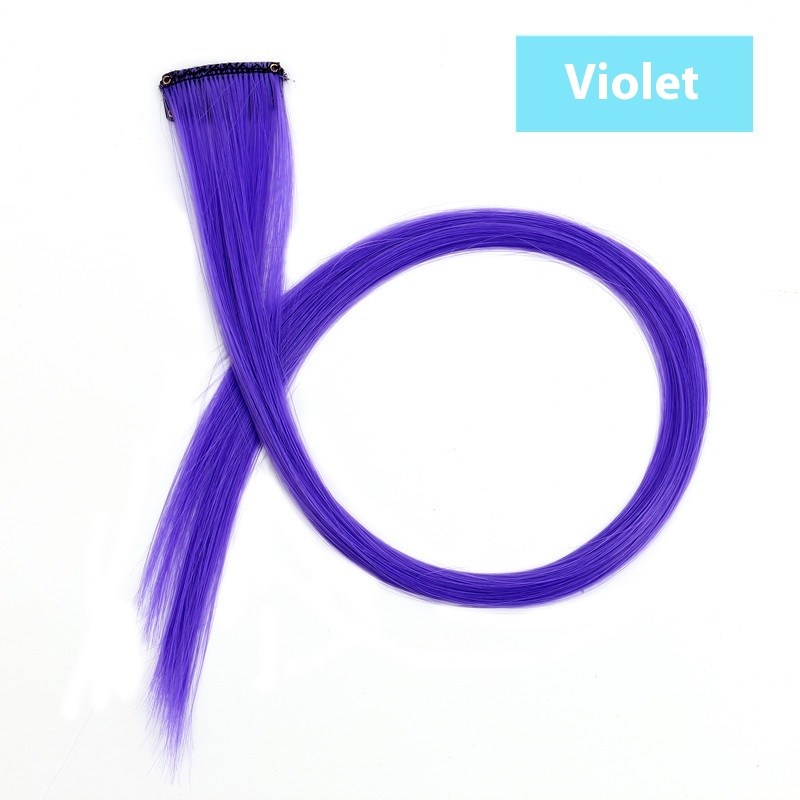 Color Hair Hanging Ear Dyed Wig Set Hair Extension Color Stripes Hot Color 7