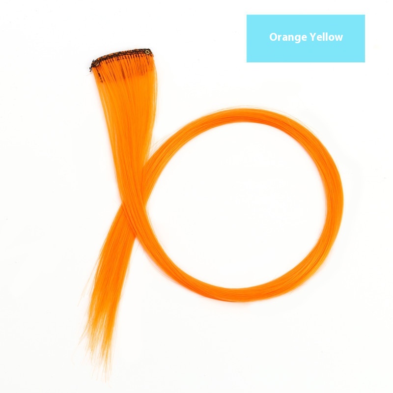 Color Hair Hanging Ear Dyed Wig Set Hair Extension Color Stripes Hot Color 23