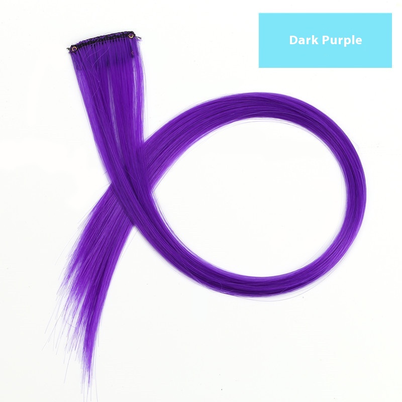 Color Hair Hanging Ear Dyed Wig Set Hair Extension Color Stripes Hot Color 6