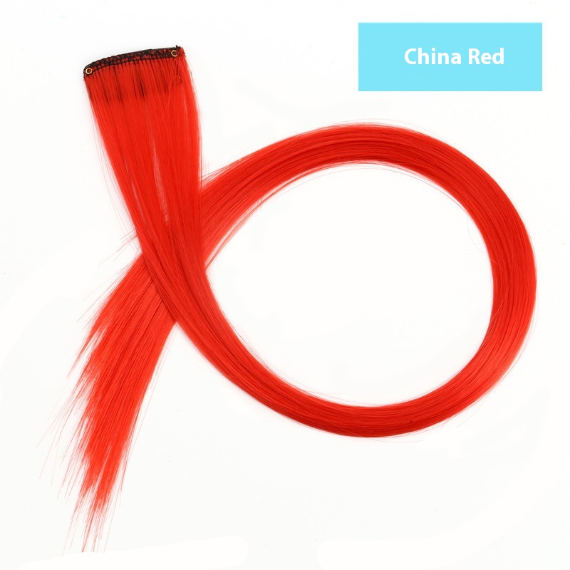 Color Hair Hanging Ear Dyed Wig Set Hair Extension Color Stripes Hot Color 19