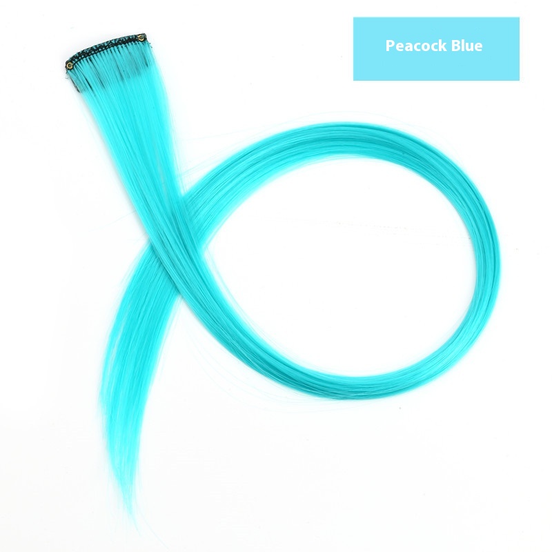 Color Hair Hanging Ear Dyed Wig Set Hair Extension Color Stripes Hot Color 9