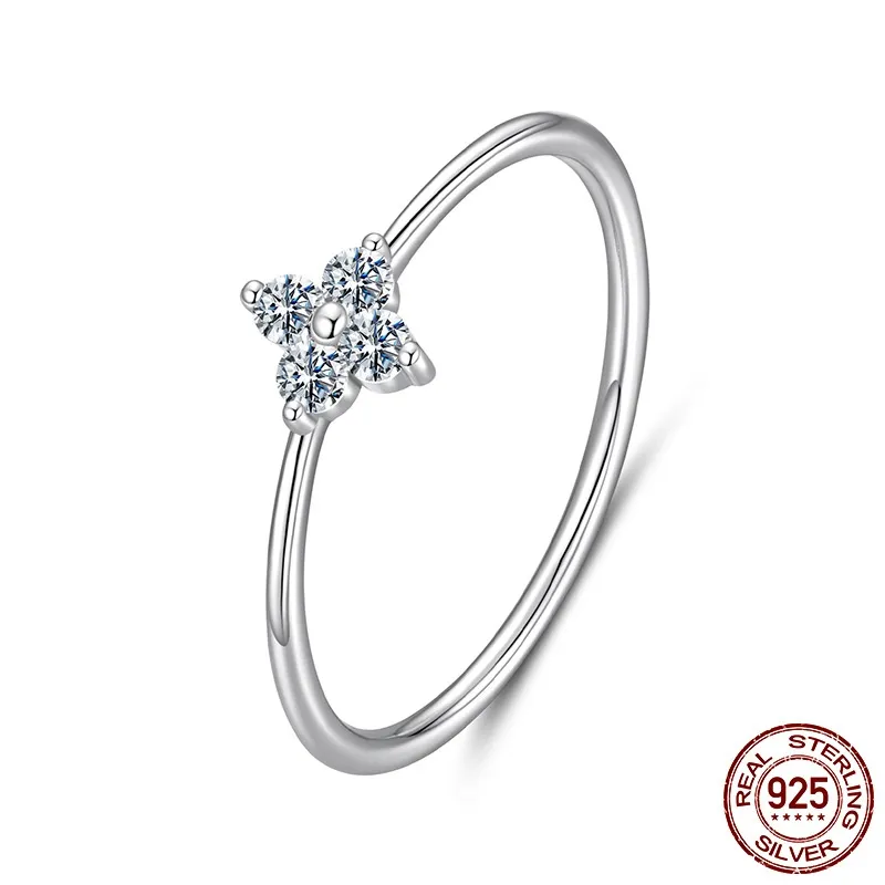 Moissanite Ring Wedding Ring Exquisite And Versatile S925 Sterling Silver - Us7