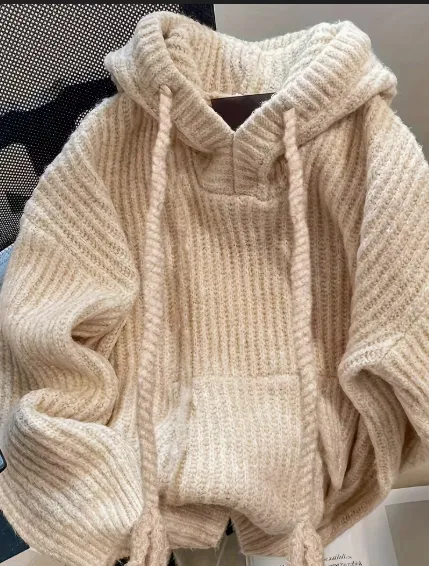 Gentle Soft Nuo Sweater Korean Style Loose And Lazy Style Sweater - Khaki