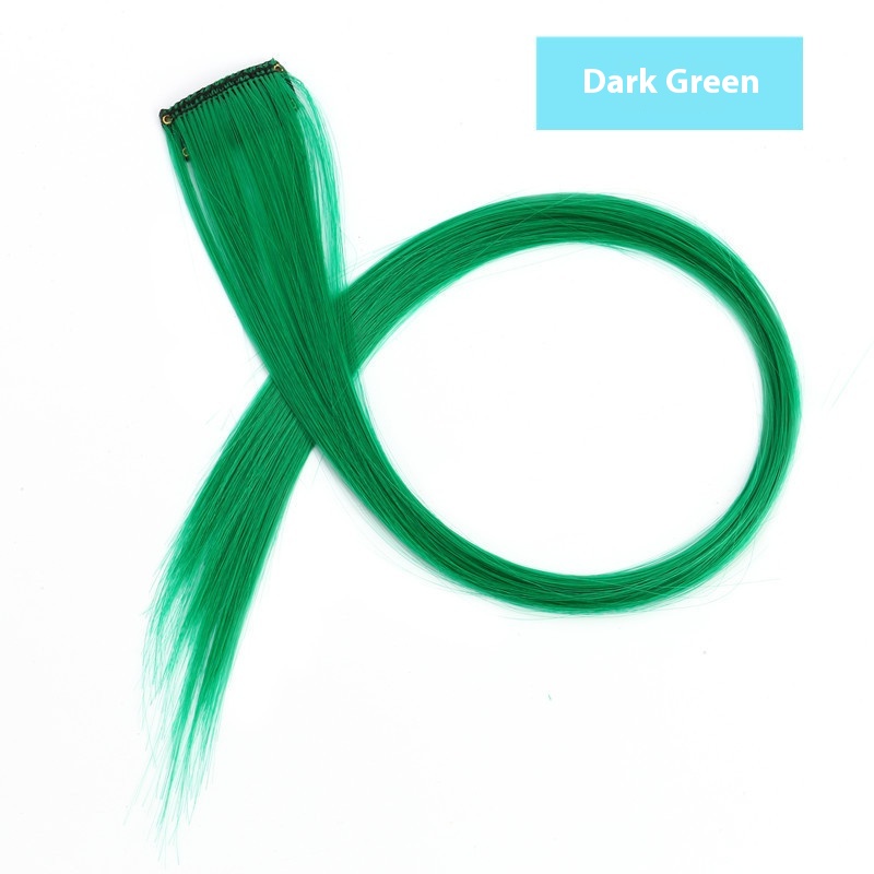 Color Hair Hanging Ear Dyed Wig Set Hair Extension Color Stripes Hot Color 11