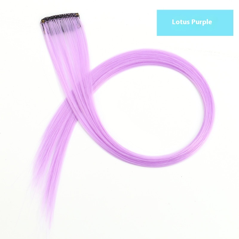 Color Hair Hanging Ear Dyed Wig Set Hair Extension Color Stripes Hot Color 14