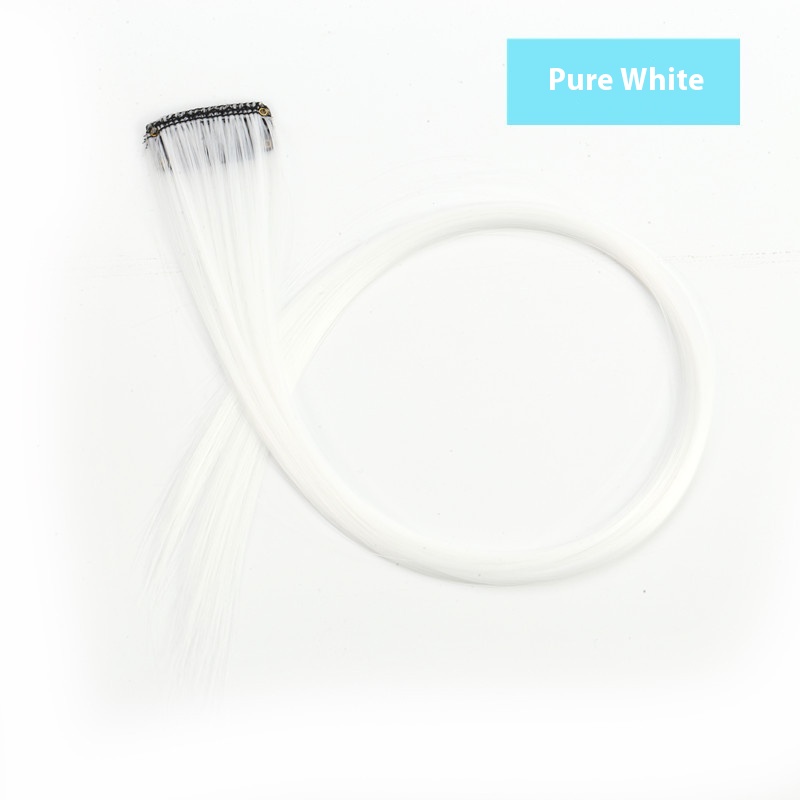 Color Hair Hanging Ear Dyed Wig Set Hair Extension Color Stripes Hot Color 24