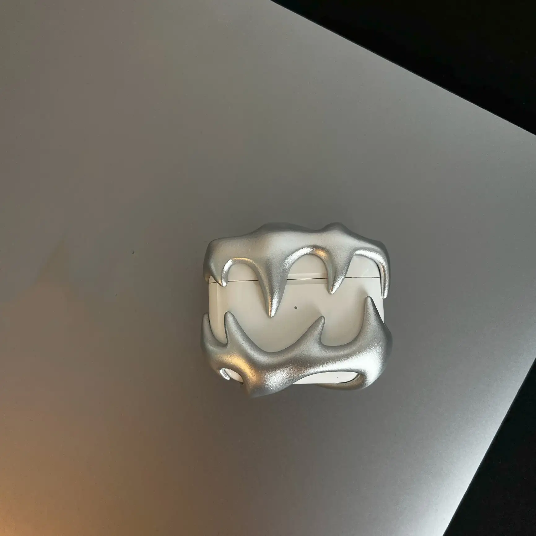 Original Matte Silver Tooth Earphone Shell