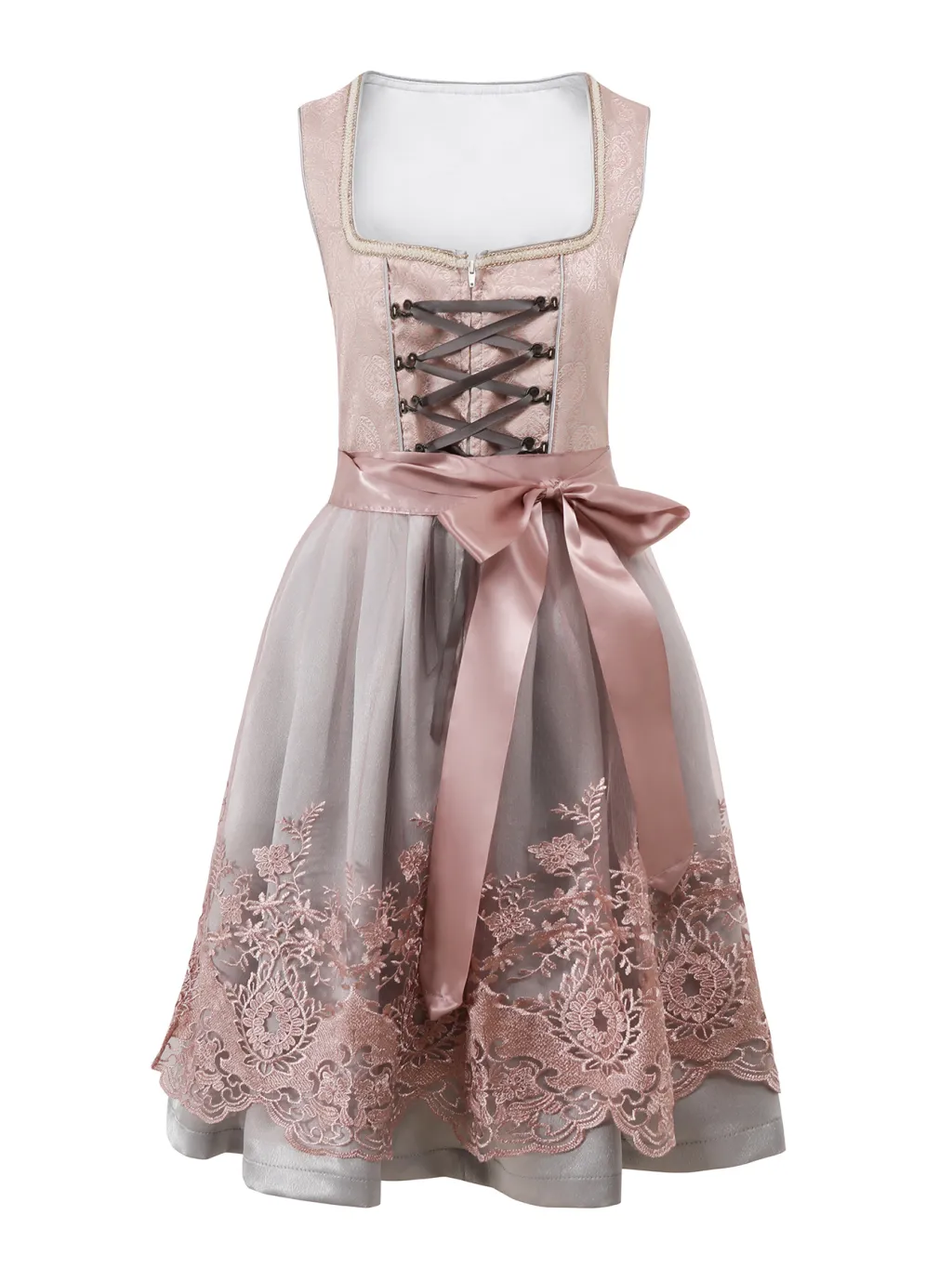 Short Sleeve Strap Dress Women's Suit - Champagne
