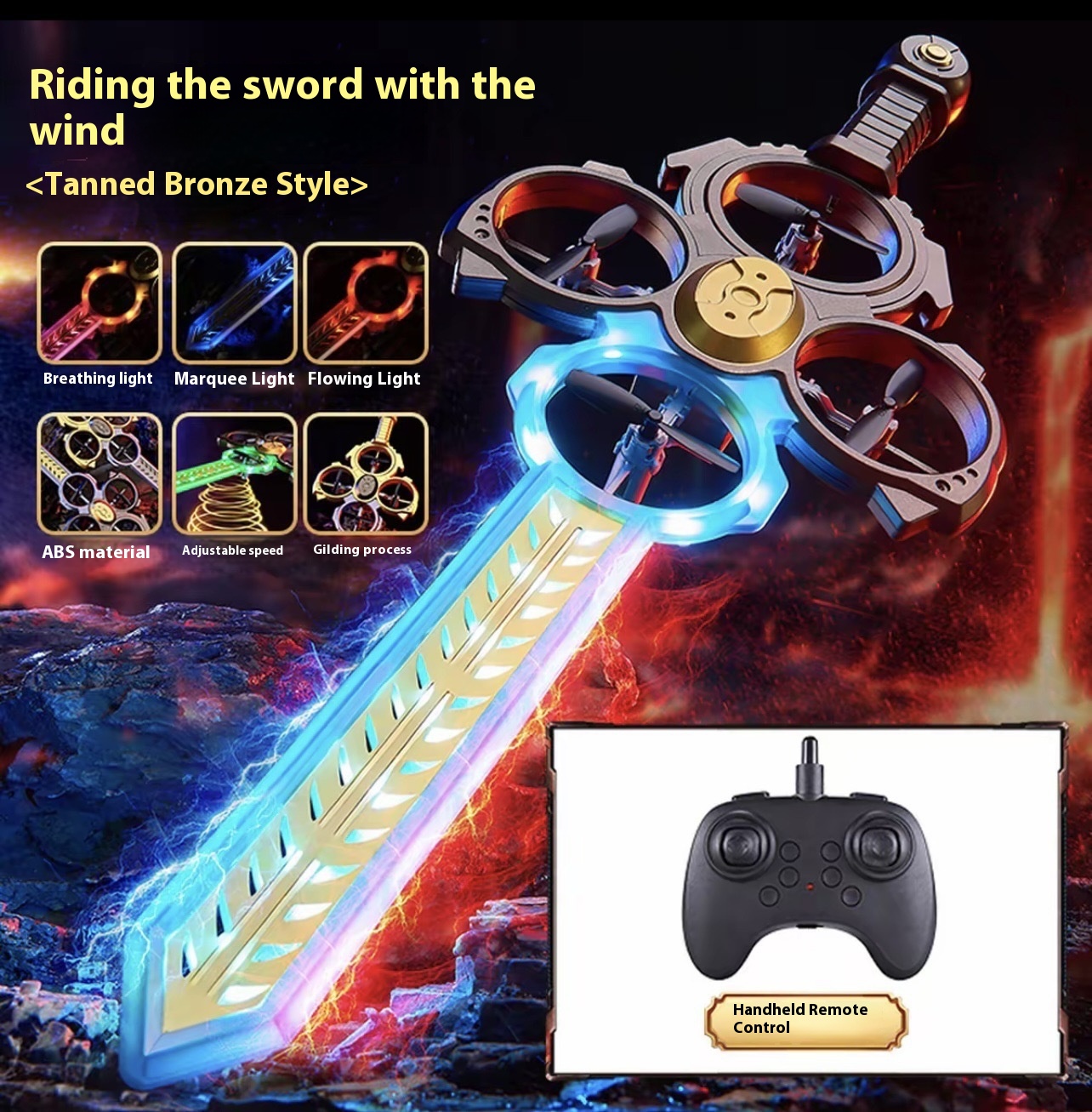 Remote-controlled Unmanned Vehicle Gesture Sensing Light Children's Toys