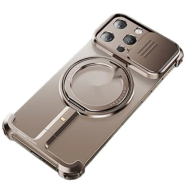 Magnetic Bezel-free 360-degree Rotating Bracket Phone Case