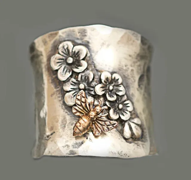 Butterfly Flower Diamond Ring Brass Kyra01489 Style - Shop at LoveMi