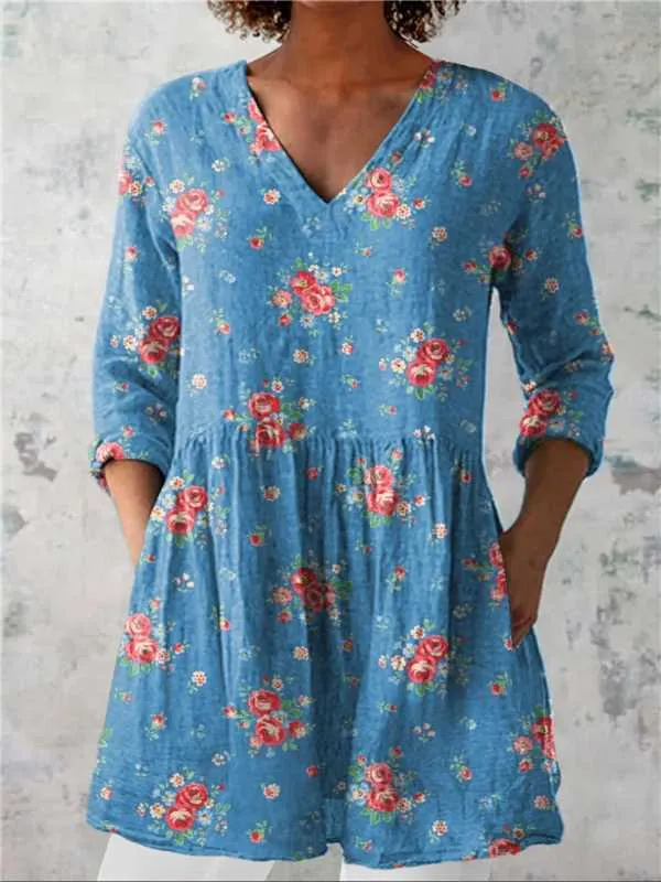 Female Creative Fish Pattern Vacation Style Dress - C278Z-3Xl - View 1