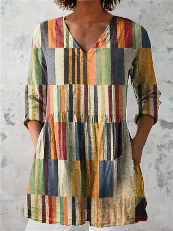 Female Creative Fish Pattern Vacation Style Dress - C279Z-L